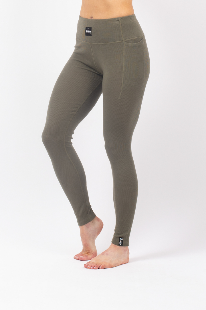 POCKET MERINO WOOL RIB TIGHTS