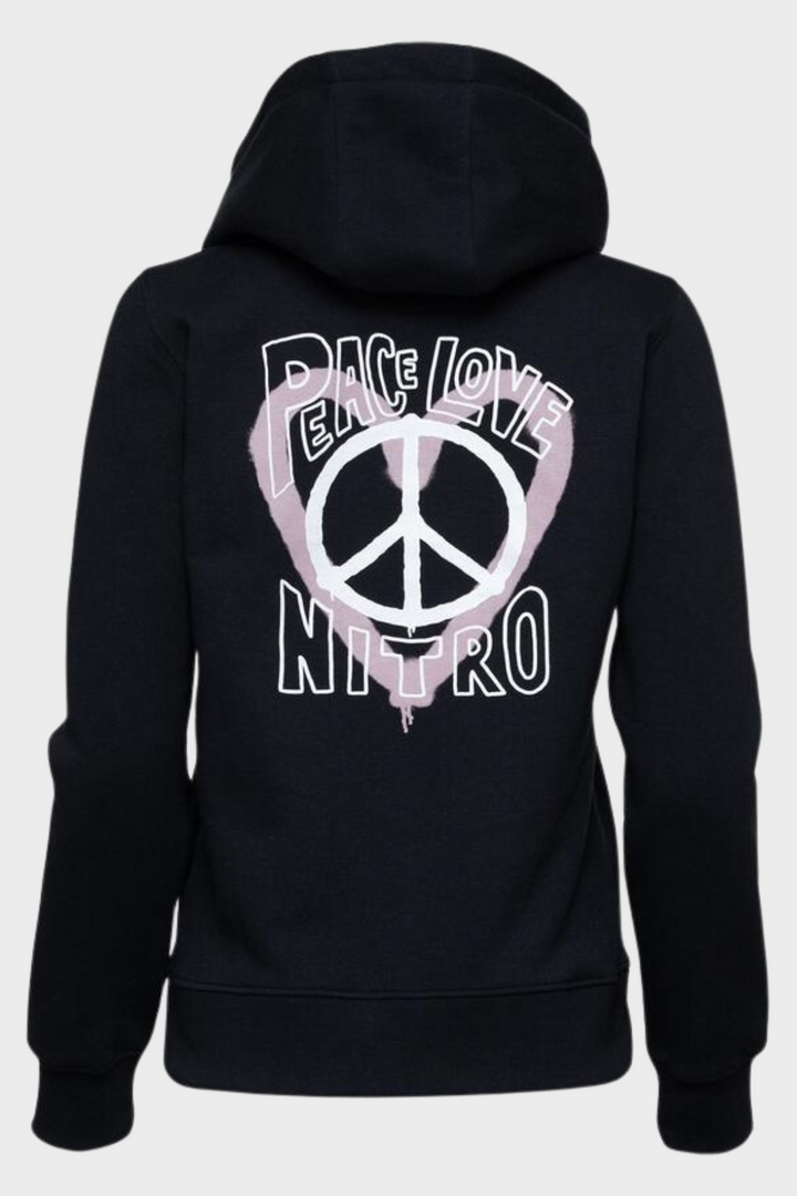 SUDADERA CON CAPUCHA PEACE-LOVE-NITRO 