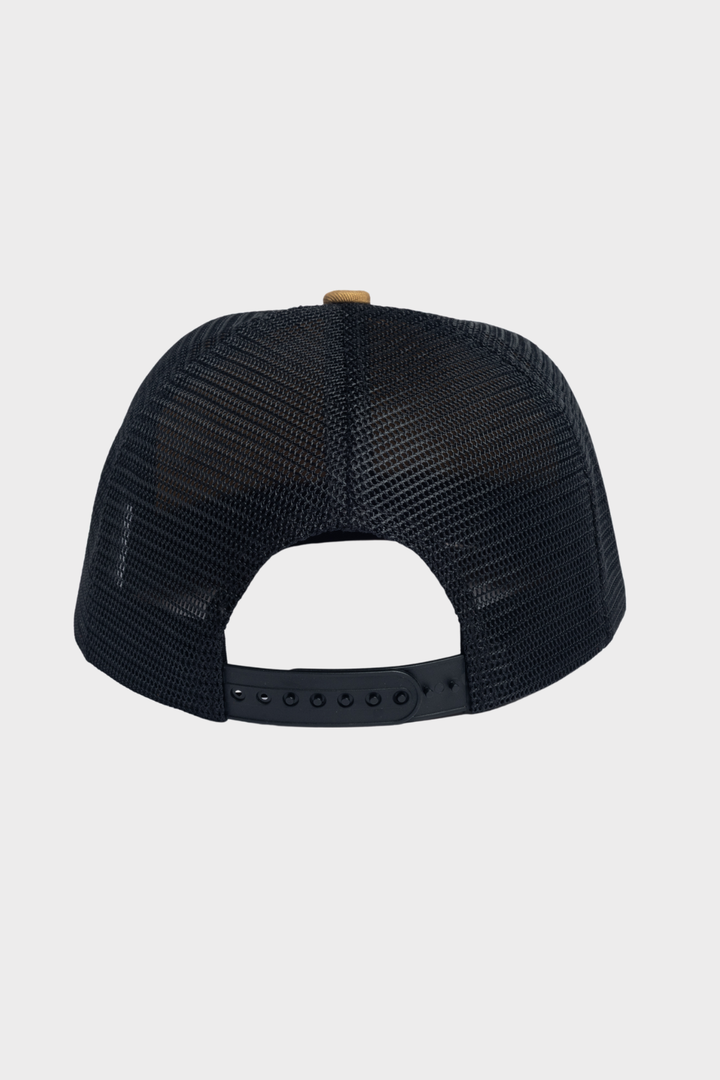 TWILL 6 PANEL TRUCKER BLACK
