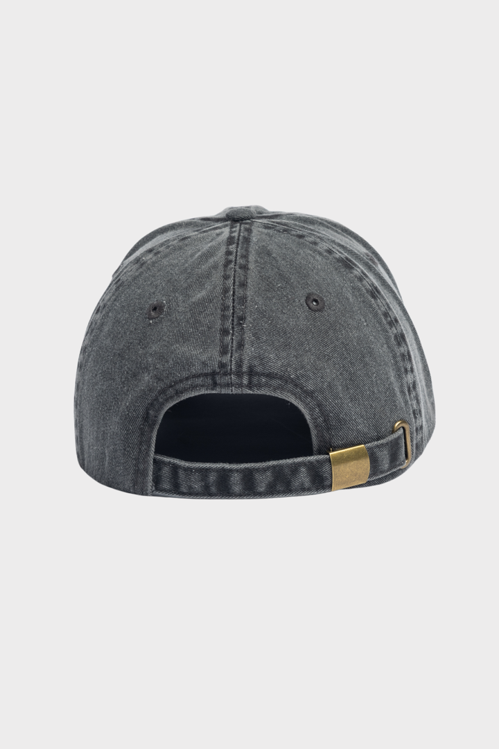 WASHED 6 PANEL STRAPBACK BLACK