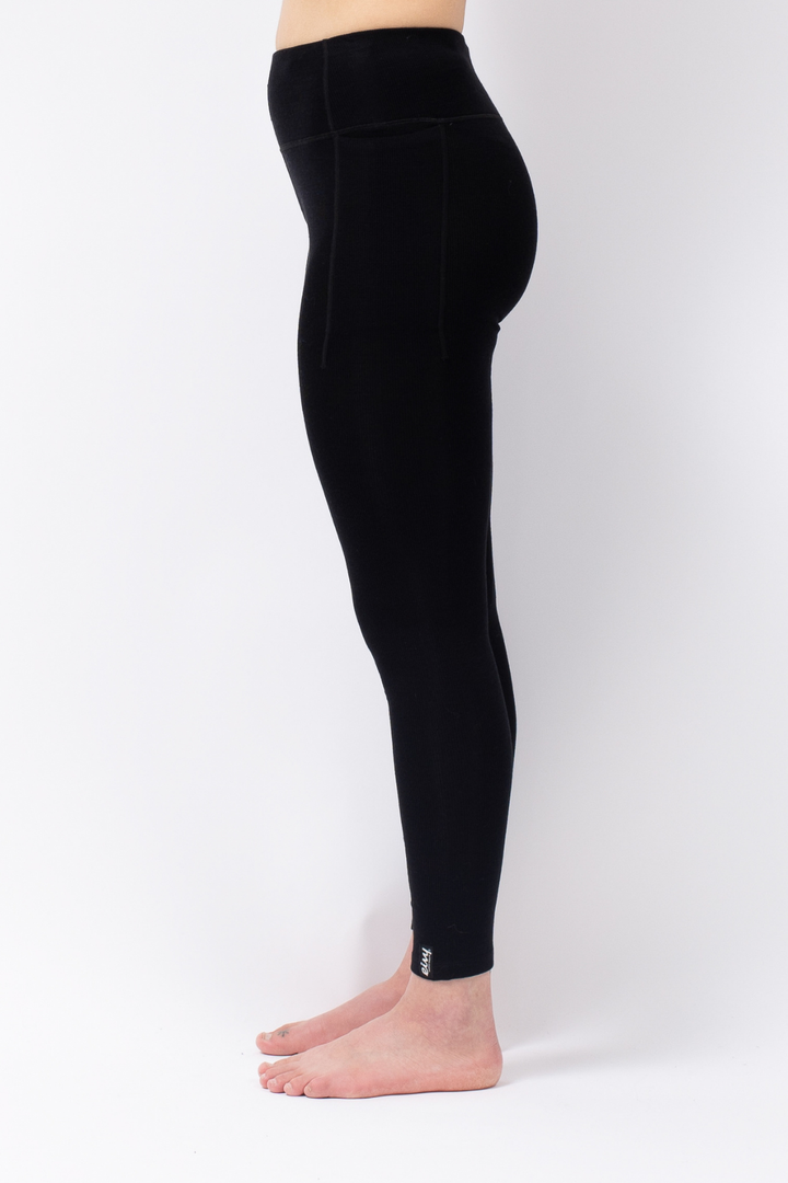 POCKET MERINO WOOL RIB TIGHTS