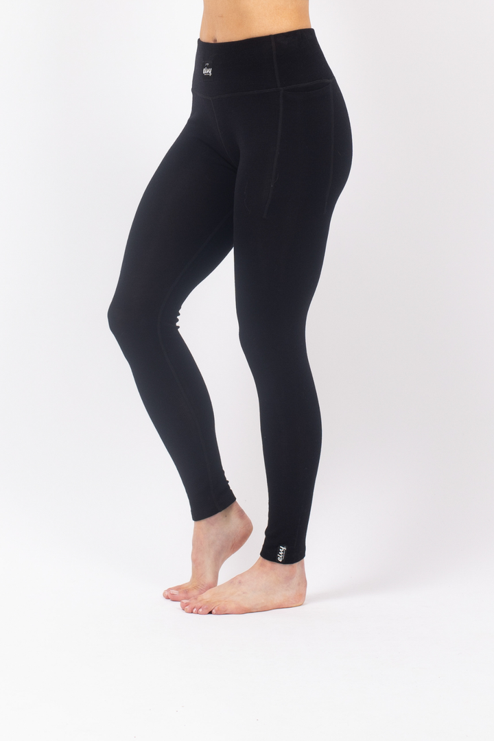 POCKET MERINO WOOL RIB TIGHTS