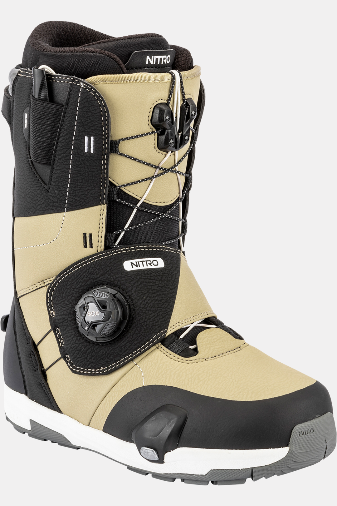 nitro defiant snowboard boots Venture Pro Lace 2026 - 11.5 in Brown tighten on the fly without stopping to undo your whole boot Nitro El Mejor TLS+ Snowboard