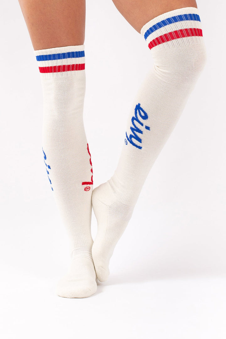 CALCETINES DE LANA POR ENCIMA DE LA RODILLA PARA ANIMADORAS