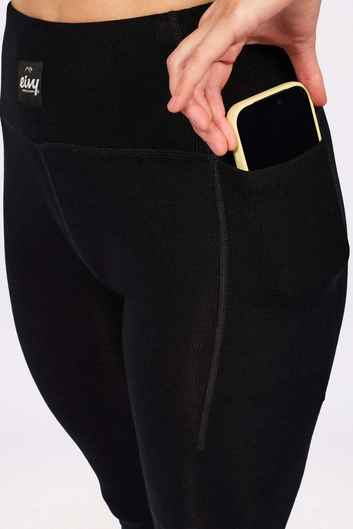 POCKET MERINO WOOL RIB TIGHTS