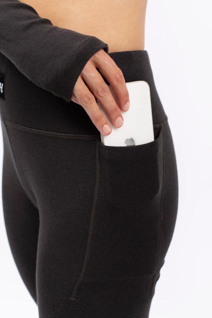 POCKET MERINO WOOL RIB TIGHTS